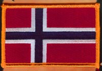 Norwegian Flag Iron-On Patch Norwegian Flag Iron-On Patch